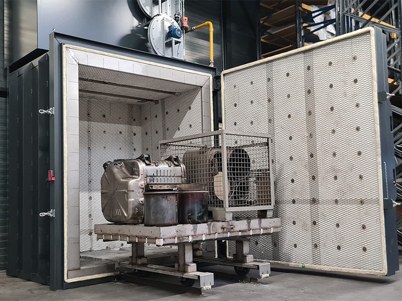 oven voor thermische reiniging van roetfilters bij Topcats